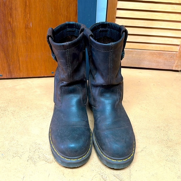 Dr. Martens Mens Industrial Wellington Browqn Leather Boot US Sz 8 M 10296 - Picture 5 of 9